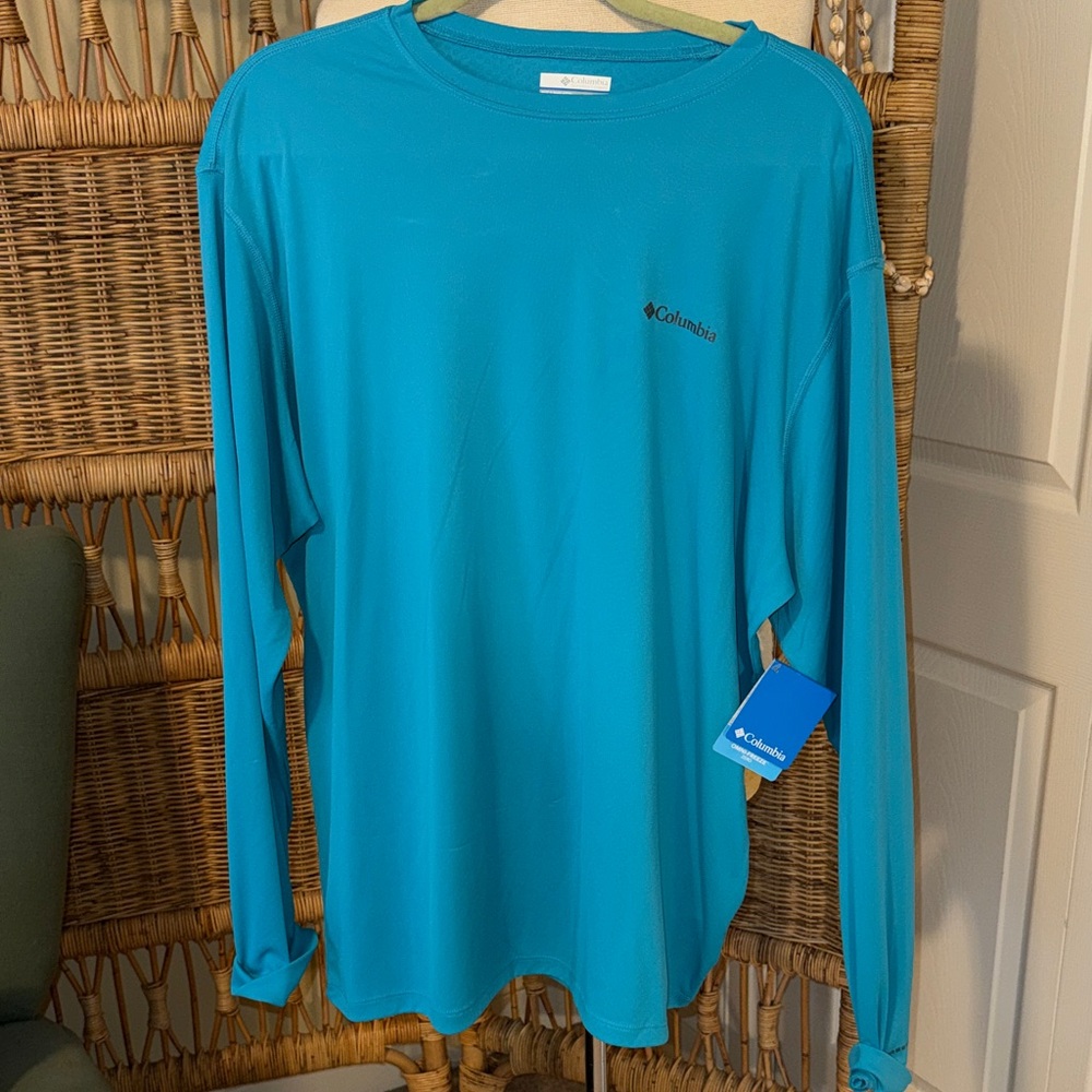 Columbia Men’s Long Sleeve Shirt - Turquoise Blue